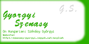 gyorgyi szenasy business card